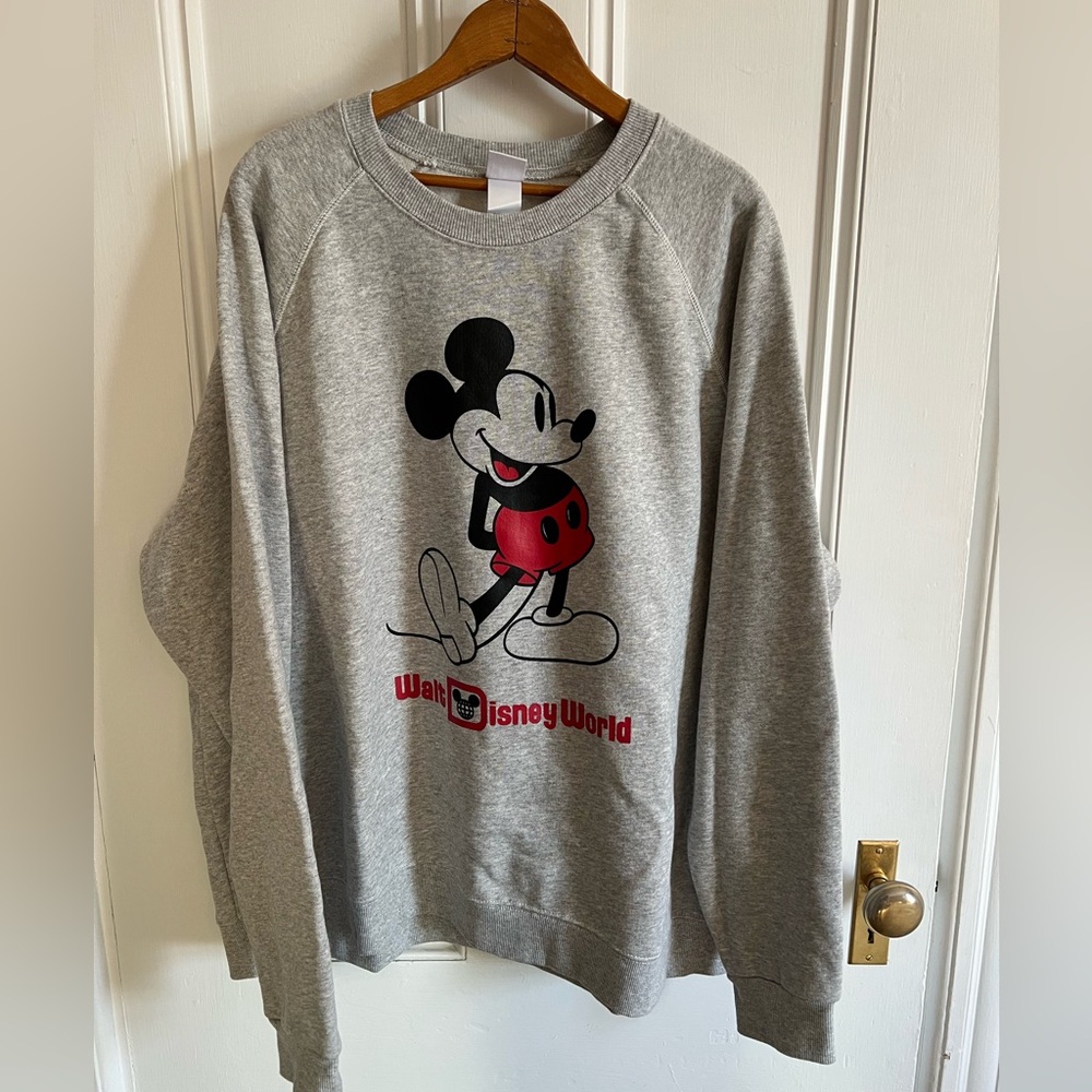 Walt Disney World Classic Mickey Mouse Grey Crewneck Unisex Size 2X